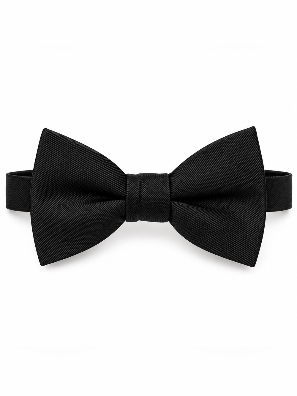 Tie Bar Black 100% Silk Bow Tie Butterfly Formal Black Tie